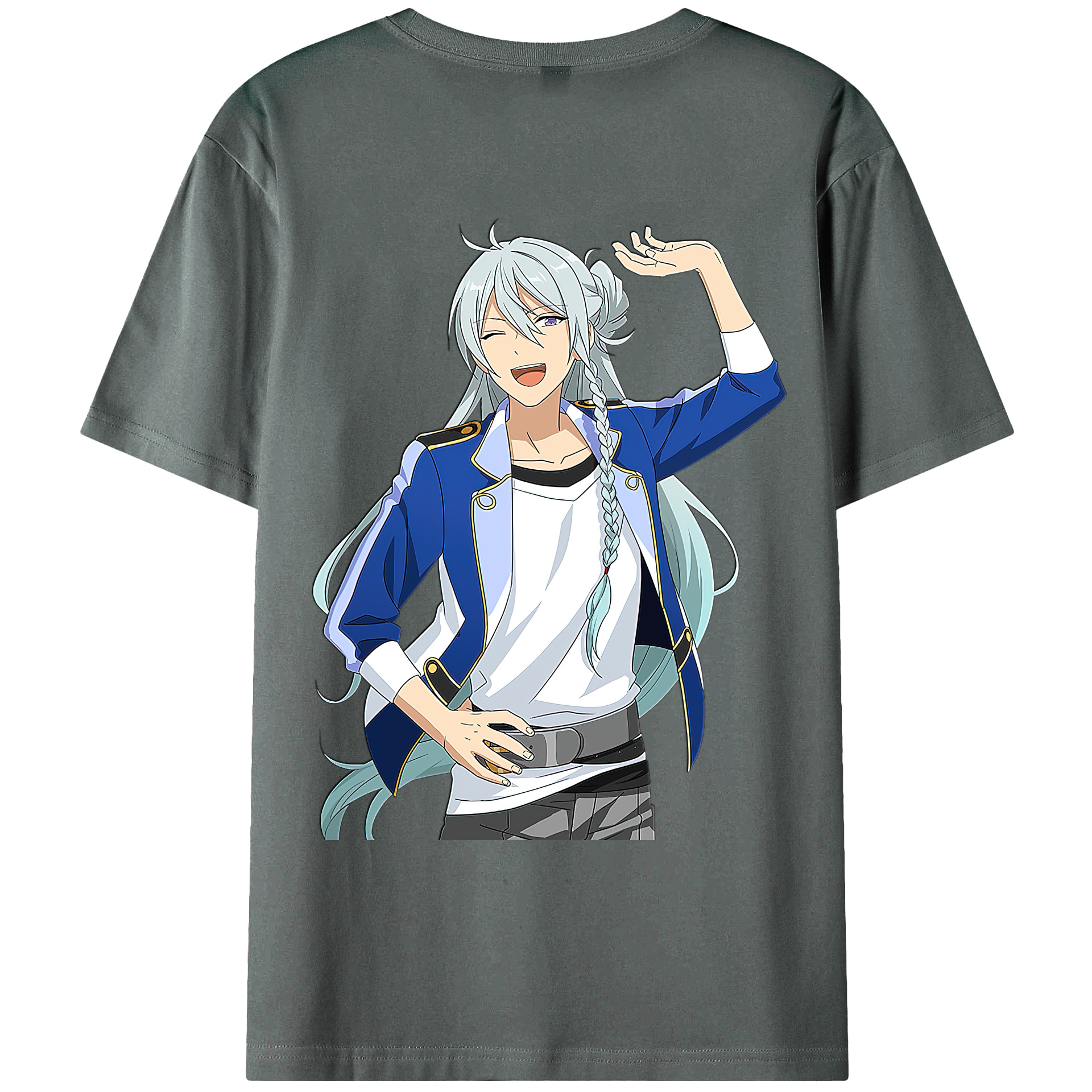 （画像用） あんさんぶるスターズ! Ensemble Stars 綿100％ メンズ半袖Tシャツ（バックプリント） 通気性